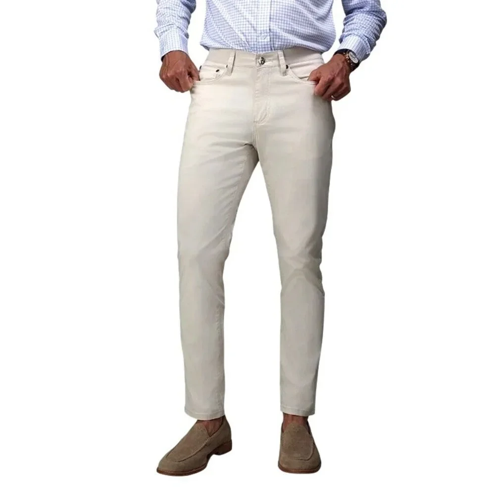 NWT Collars & Co. Men's 36x30 CEO 5-Pocket Pant Cotton Stretch Stone Cream - Picture 1 of 12